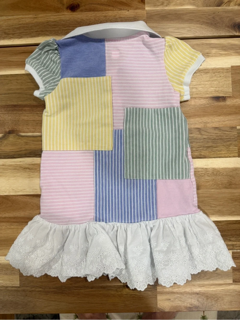 Ralph Lauren Girls Patchwork Mesh Polo Dress size 18 months